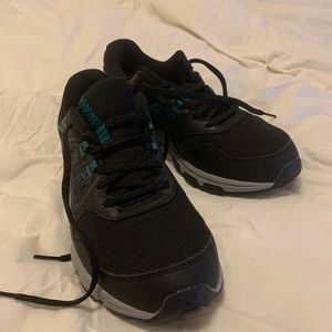 NEW ASICS GEL-VENTURE 8 Women's Size 10 Black with Baltic Jewel Accents